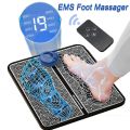 EMS Foot Massager Pad Portable Foldable Massage Mat Pulse Muscle Stimulation Improve Blood Circulation Relief Pain Relax Feet. 
