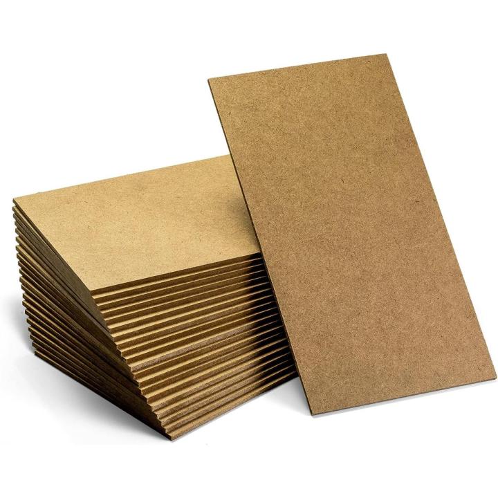 WoodPly 5”x9” Press Wood Sheet MDF Board for Crafts, Medium Density Fiberboard, Board 1/8 Inch Thick, Hardwood, Brown Colour