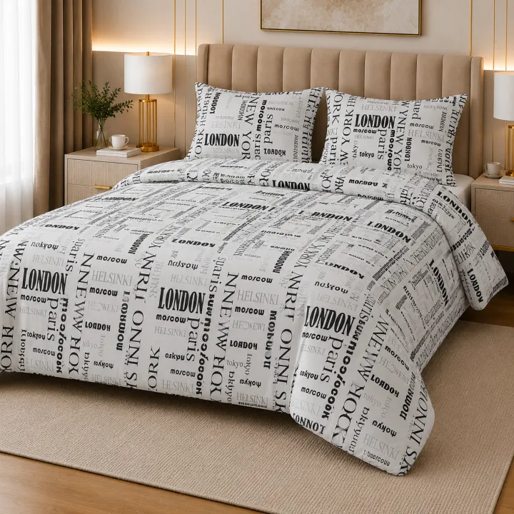 Beddys%20Studio%20Pure%20Percail%20Cotton%20Printed%20News%20Paper%20kids%20&%20Teen%20Quilt%20Cover%20Set%20-%20Image%205