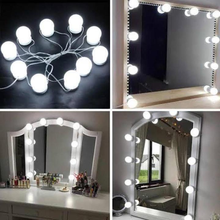 Original Portable 3 Mode Vanity Makeup Lights Super Bright Mirror Studio Glow 3 Mode Vanity Led Bulb White, Off White & Yellow With 10 Bulbs