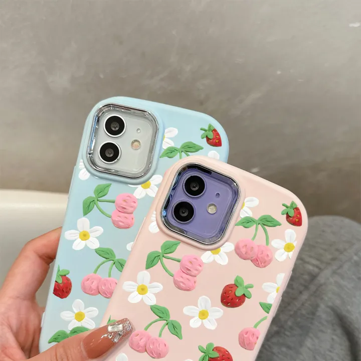 DEL%20for%20OPPO%20F21%20Pro%205G%20Reno7%20Z%205G%20Reno8%20Z%205G%20Back%20Cover%20Clay%20Strawberry%20Cherry%20Pattern%20Phone%20Case%20Soft%20Silicone%20Luxury%20Silver%20Edge%20Lens%20Mobile%20Cover%20-%20Image%206
