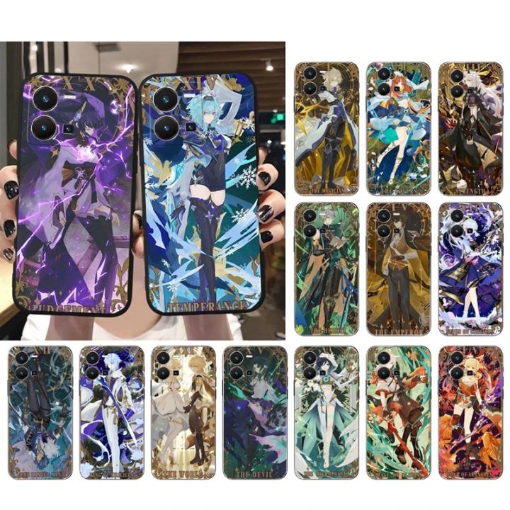 Genshin Impact Phone Case for VIVO Y53S Y33S Y22S Y11S Y31 Y21 Y70 Y20 Y21S Y72 Y35 Y51 Y01 V23E V21 V23 V21E Funda