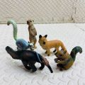 Wild Animal Collection Set - 5 Pcs, Squirrel, fox, moati. 
