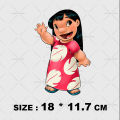 Lilo Stitch Print Patch Cartoon Disney Heat transfers For Kids Clothes Iion on Vinyl Garment Stickers Decor Applique Gift DIY. 