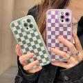 Fashion Checkerboard Checkered Phone Case For iPhone 11 13 Pro Max 12 Pro X XS XR 7 8 6 6s Plus SE2020 Solid Color Plaid Cover. 