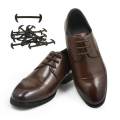 【ALLGOOD】12Pcs Elastic Free Tying No Tie Lazy Silicone Shoelace Dress Shoe Laces. 