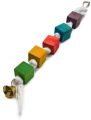 Bird Block Toy Natural Bell Parrot Block Toy Bird Wooden Block Parrot Wood Chew Toy Parrot Cage Toy Parrot. 
