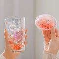 Premium Pink Floral Glass Tumbler - Elegant Design for Your Daily Sips. 