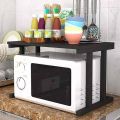 Unique Industrial Design Kitchen Storage Microwave Stand, Counter top Microwave rack, Storage Rack with Wheels, Spice Rack for Kitchen. 