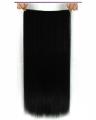 Synthetic Straight Hair Extension for Women 280 Grams Hair Volume 5 Clips - Black. 