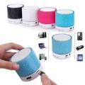 Mini Portable Bluetooth & Rechargeable Speaker with Light + SD Card + FM Radio + USB Supported Multi Color. 