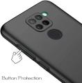 Xiaomi Redmi Note 9 Soft Silicon Matte Black Back Cover Case Airbag Antishock With Camera Protection Bump. 