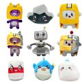 Cross-border new arrival lankybox Transformation Cat Paper Box Villain Pillow Carton Head Cover Plush Toy Doll Doll. 