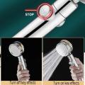360-Degree Rotating Shower Head with Small Fan, Water-Saving Flow, ABS Rain Spray Nozzle, High Pressure - Bathroom Accessories. 