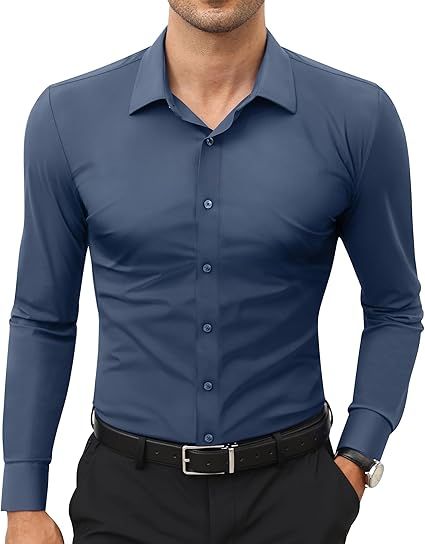 Mens%20Dress%20Shirts%20Long%20Sleeve%20Slim%20Fit%20Dress%20Shirts%20for%20Men%20Muscle%20Fit%20Wrinkle%20Free%20Button%20Down%20Shirt%20-%20Men%20Shirts%20for%20Office%20-%20Men's%20Dress%20Shirts%20Solid%20Sleeve%20Stretch%20Wrinkle-Free%20Formal%20Shirt%20Business%20Casual%20Button%20Down%20Shirts%20-%20Men's%20Button-Down%20-%20Image%203