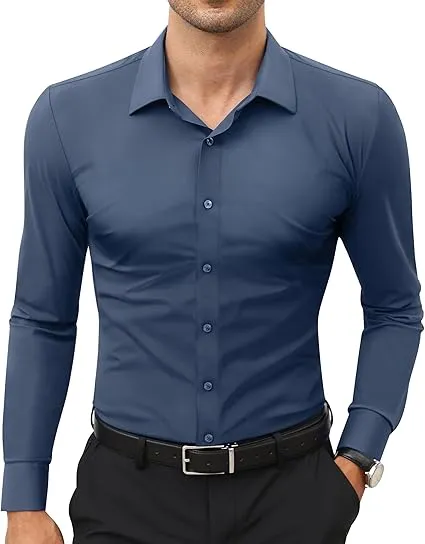 Mens%20Dress%20Shirts%20Long%20Sleeve%20Slim%20Fit%20Dress%20Shirts%20for%20Men%20Muscle%20Fit%20Wrinkle%20Free%20Button%20Down%20Shirt%20-%20Men%20Shirts%20for%20Office%20-%20Men's%20Dress%20Shirts%20Solid%20Sleeve%20Stretch%20Wrinkle-Free%20Formal%20Shirt%20Business%20Casual%20Button%20Down%20Shirts%20-%20Men's%20Button-Down%20-%20Image%203