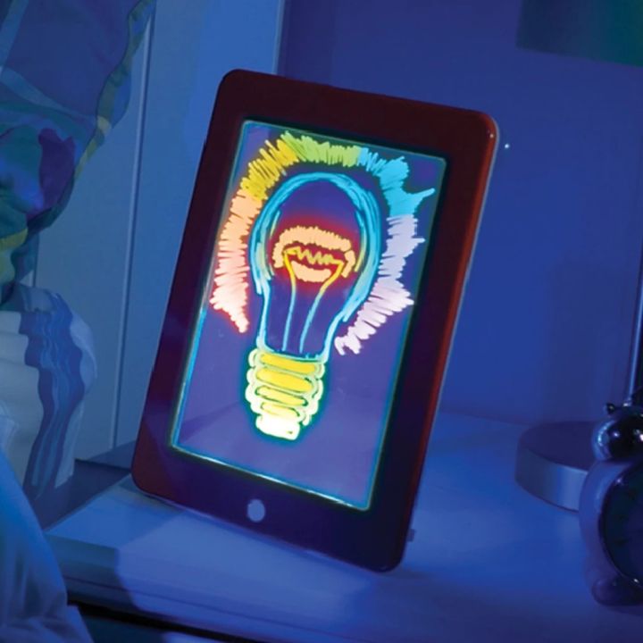 Wazdorf Magic Sketch Drawing Pad  Light Up LED Glow Board  Draw, Sketch, Create, Doodle, Art, Write, Learning Tablet 
