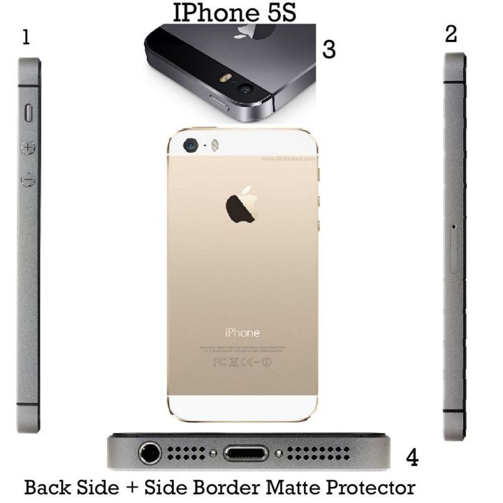 Apple Iphone 5s Back Matte Protector with side Coverage Protectors For Apple Iphone 5s