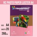 Premium Rc Photo Paper Luster Size A4, 20 Sheets. 