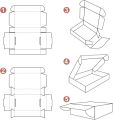 4 x 4 x 2  Inch White Hard E-Commerce Packing Boxes (White, Brown) Quick Shipper. 