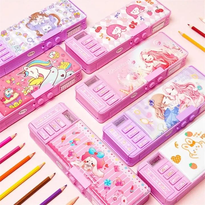 NEW Pencil Box For Boys & Girls ( Stationery Box ) - High Quality ( Multi Colors & Designs )