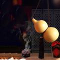 Perfeclan Dried Gourd Water Bottle Gourd Craft Calabash Ornament Decoration, Portable Water Bottle Water Gourd Gourd Jug for Camping, Outdoor. 