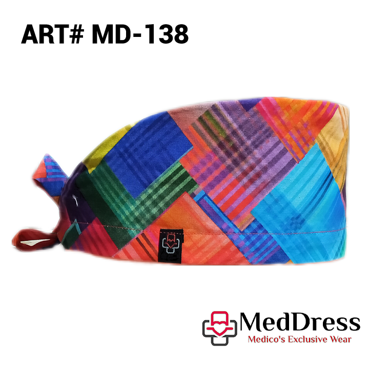MedDress Designed Surgical Caps | ART# MD-138 | Surgical Caps for Doctors | Unisex Surgical Caps | Premium Quality Surgical Caps