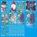 Santa Clause Christmas Static Stickers Gift Snowman Gnome Xmas Tree Window Decals Party Supplies Festival Ornament Snowflake Sticker Christmas. 