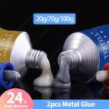 2024 2Pcs Industrial Repair Adhesive Extrusion Metal Epoxy Glue Liquid Weld Aging Resistance Multi-function for Automotive Marine Myhappinessisyou. 