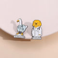 Cartoon "Trust Me I'm A Ctor" Pet Auscultation Doctor Enamel Brooch Fashion Clothing Accessories Gift Jewelry for Friends. 