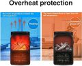 Heater for Indoor Use, 800W Ecoheat Small Space Heater with PTC Ceramic Heating Element Adjustable Thermostat Wall Outlet Electric Heater for Office, Bedroom, and Bathroom. 
