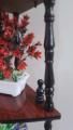 Wood Corner Shelf With Decorative Spindles 5  layer Shelf rack. 