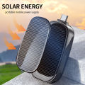 Solar Keychain Mini Power Bank Portable Powerbank Compact Phone Charger Mini Power Bank TYPE-C Backup Emergent Power 1200mAh. 