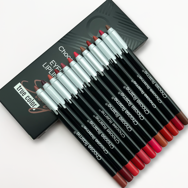 【2024】 12pc Matte Lip Liners Set, 12 Assorted Colors, Gift Set, Long-Lasting