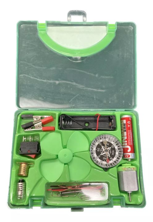 Electric Circuit Motor School Set 12 Pieces Electronic Science Project Kit for Kids Interesting Project for kids, dr Light Control Fan Circuit Science Diy Kit Educational (Big)