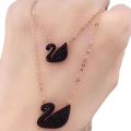 [ New ] Shijia High Version Swan Necklace with Swarovski Plain Women Crystal Smart Clavicle Chain. 