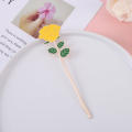 Rose-shaped Rose metal bookmark Delicate Coloring Metal Cute coloring embossing bookmark Embossing for Office supplies School supplies Stationery Valentine's Day gifts Book lovers. 
