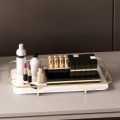 Iron Cosmetics Storage Rack Make-up Organizer Metal Frame Golden colour. 
