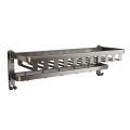 Gun gray towel rack bathroom punch-free space aluminum bath towel rack integrated pendant set toilet bathroom storage rack. 