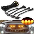 grill lights for trucks-4 x Grille LED Lights with Harness cable KitBlack. 