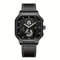 Square Men's Watch, Mecha Style Sports Casual Outdoor Wrist Watch, Ideal choice for Gifts. 