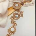 Hair paranda for hair style, hair Kundan parandan, 22inch long hair Kundan paranda, Metal Kundan paranda, mirror kundan paranda. 