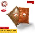 Pack of 2 Red Chilli Powder 100gm / Red Chilli Crushed 100gm. 