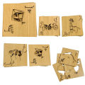 36 pes urdu wooden stencils-Urdu Stencils Wooden Writing And Drawing Tracing Slate With Pictures haroof e tahaji For Kids. 