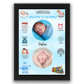 Customized "It's a Boy" Photo Frame for Newborn Baby Birthday Gift. 