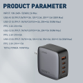 LDNIO Q408 100W GaN Charger PD Small Usb C Mutil Device Quick Charge,  Charger GaN with USB C Ports - LDNIO Q408 100W GaN Super Fast Charger -  00W GaN Super Fast Charger Plug 1 USB 3 Type C Adapter Wall Mobile Phone Charger - 100W charger - 100W - charge. 