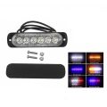 2X 12V-24V 6LED Light Flash Emergency Car Vehicle Warning Strobe Flashing White. 