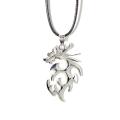 ECHIDNA Dragon Necklace Creative Silver Fluorescent Dragon Necklace. 