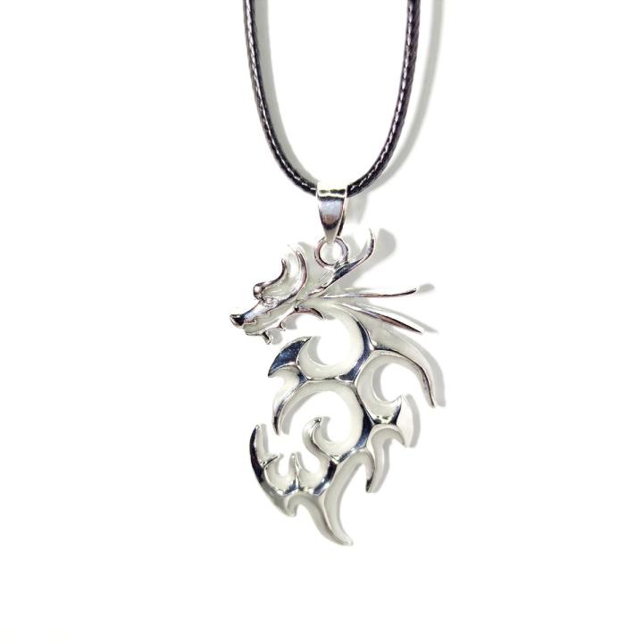 ECHIDNA Dragon Necklace Creative Silver Fluorescent Dragon Necklace