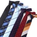 New Jacquard Plaid Tie For Men Women Polyester Striped Neck Tie for Wedding Business Adult Suits Skinny Ties Slim Men Necktie. 